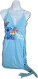Ohana means family Lilo and Stitch Fringe cut up backless Micro Mini tshirt dress