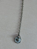 Silver heart charm bellychain multiwear necklace