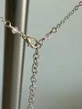 Coin pearl and Swarovski crystal adjustable multiwear silver bodychain