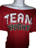 Christmas Holiday naughty list slit weave shredded tshirt