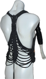 The Nightmare Before Christmas Inspired Halloween holiday slitweave graphic muscle t shirt racerback crop tank top