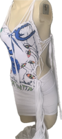 Wish tour 92 Fringe cut up backless Micro Mini tshirt dress