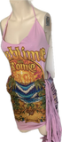 What i Got Fringe cut up backless Micro Mini tshirt dress