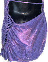 Halloween Classic Horror Movie bleached Micro Mini dress shredded slit weave t shirt