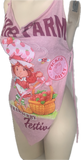 Perfectly sweet Strawberry shortcake picked daily Festival Fashion shredded handkerchief style retro halter top concert t shirt