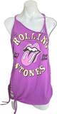 Its Only Rock n Roll cut up embroidered backless tank top