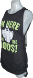Halloween Clearance I’m here for the boos slitweave cut up woven micro mini t shirt dress