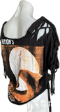 The Nightmare Before Christmas backless reversible back to front Halloween holiday slitweave graphic overly shredded crop top t shirt
