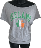 Ireland lucky Backless shamrock Shredded v back St Patrick’s Day party T Shirt