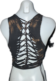 Bleached The Nightmare Before Christmas Inspired holiday slitweave graphic muscle t shirt crop tank top