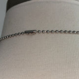 Peace out Purple crystal Ballchain choker necklace