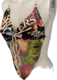 Classic Ghostbusters shredded handkerchief style retro halter top
