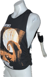 The Nightmare Before Christmas Inspired Halloween holiday slitweave graphic muscle t shirt racerback crop tank top