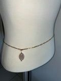 Brass paperclip bellychain multiwear necklace wrap bracelet