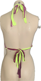 90s neon shredded cut up retro halter crop top bikini t shirt