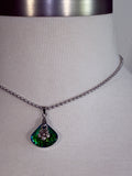 Green flower ballchain Choker