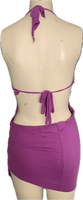 Its Only Rock n Roll Fringe cut up backless Micro Mini tshirt dresss