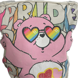 Pride rainbow care bear share bear backless overly shredded slit weave cut up woven tshirt crop top LGBTQ+