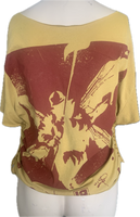 In the end shredded slit weave cut up band t shirt