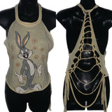 House Bunny backless classic cartoon tank crop top one size fits most