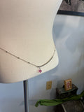 Pink and silver adjustable crystal bodychain