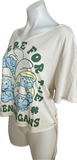 Lucky st Patrick’s Day here for the shenanigans the smurfs shamrock luck of the Irish graphic holiday backless cut up woven super soft v neck t shirt crop top
