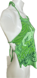 80s Festival Fashion Aerosmith deuces are wild shredded cut up retro green halter top t shirt