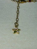 Sealed with a kiss Stainless Steel gold plated smooches rhinestone lip Necklace