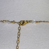 Vintage AB Crystal and clear rhinestone flower stainless steel necklace