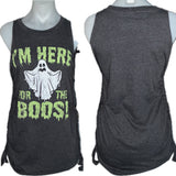 Halloween Clearance I’m here for the boos slitweave cut up woven micro mini t shirt dress