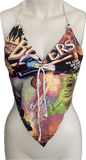Classic Ghostbusters shredded handkerchief style retro halter top