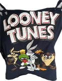 Festival Fashion Looney Tunes shredded backless retro slit weave t shirt