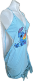 Ohana means family Lilo and Stitch Fringe cut up backless Micro Mini tshirt dress