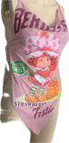 Perfectly sweet Strawberry shortcake picked daily Festival Fashion shredded handkerchief style retro halter top concert t shirt