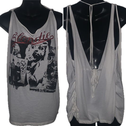 ‘74 tide is high backless slit weave adjustable tank top reworked t shirt EZ DUZIT 