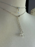 White crystal vintage Swarovski bellychain multiwear necklace wrap bracelet