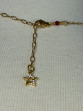 Sealed with a kiss Stainless Steel gold plated smooches rhinestone lip Necklace