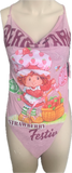 Perfectly sweet Strawberry shortcake picked daily Festival Fashion shredded handkerchief style retro halter top concert t shirt