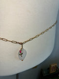 Brass paperclip rose bellychain multiwear necklace wrap bracelet