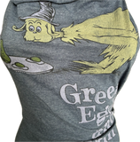 Green eggs and ham Dr Seuss Backless shredded cut up halter crop tank top t shirt
