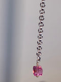 Pink and silver adjustable crystal bodychain