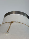 Vintage Crystal and light purple rhinestone flower stainless steel necklace