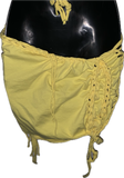 Iggy Pop punk rock slitweave fringe backless halter micro mini