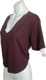 Maroon backless crop top Crop