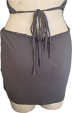 RHCP Fringe cut up slit weave backless Micro Mini tshirt dress