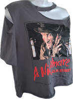Don’t fall asleep deconstructed cut up cropped t shirt