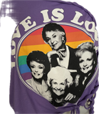 Festival Fashion love is love golden girls shredded backless retro slit weave asymmetrical cut up woven t shirt crop top