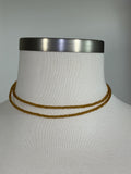 Amber waves w pink heart faceted diamonte bellychain multiwear necklace wrap bracelet