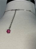 Pink and silver adjustable crystal bodychain