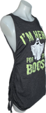 Halloween Clearance I’m here for the boos slitweave cut up woven micro mini t shirt dress